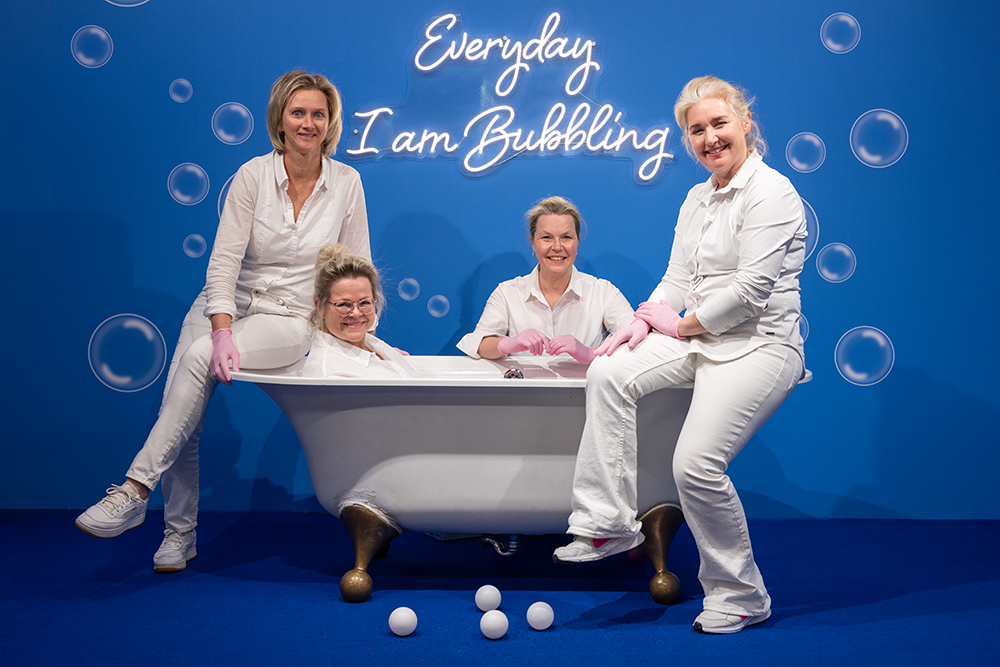 Het team van Prinsenland met een knipoog: everyday I am bubbling